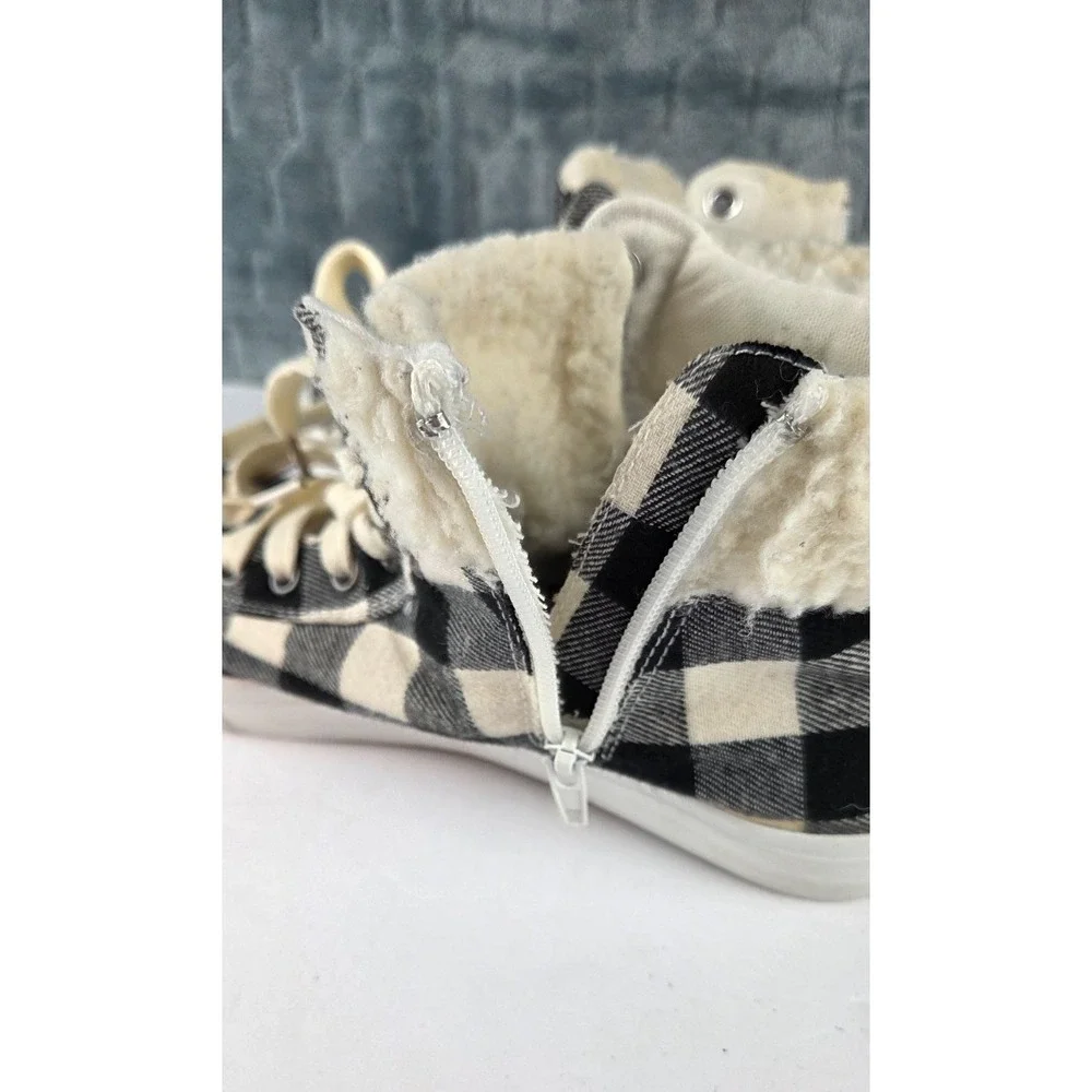 Tommy Bahama High Top‎ Sneakers Black Buffalo Plaid Shoes Size 7.5